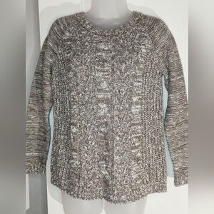 SONOMA multi color Brown fall cozy oversized chunky Cable Knit Sweater M(#1,169)